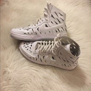 Nike White AF1 Ultra Force Mid Joli Wedge 6.5